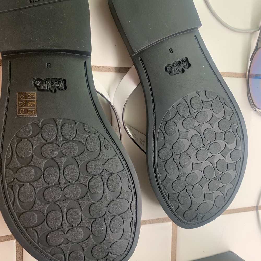 Coach Black and White Minimalist Sandals - Picture 2 of 3